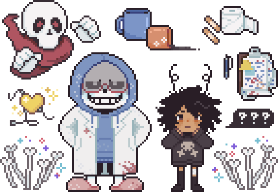 Sans studies Gokiburi-chan like a bug